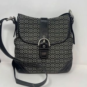 COACH MINI SIGNATURE SOHO DUFFLE 6376 CROSSBODY HANDBAG BAG PURSE SHOULDER 2 WAY